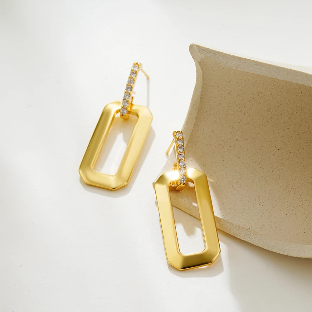 Classic Octagon cut Drop Earrings Classic Octagon cut Drop Earrings